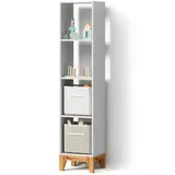 livinity® Kinderregal Mailo 35,2 x 159,5 cm Eiche weiß