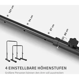 sportnow Dip Barren Bars Schwarz 80-100 cm