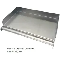Westerholt Plancha Edelstahl Grillplatte 48 x 42 x 4,2cm für BBQ Grilltisch #2304-05