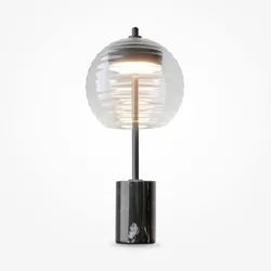 Maytoni LED-Tischleuchte Mystic Schwarz Glas Metall 100 LM 3000K Für Wohnzimmer, Küche, Schlafzimmer, Esszimmer, Büro