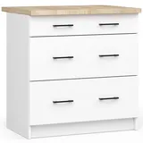 Akord Unterschrank OLIWIA 80 x 46 x 85 cm Weiß