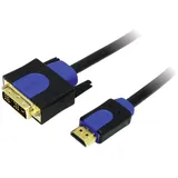 Logilink DVI/HDMI Adapterkabel DVI-D 18+1pol. Stecker/HDMI-A Stecker 1 m Schwarz