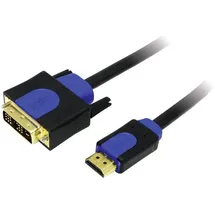 Logilink DVI/HDMI Adapterkabel DVI-D 18+1pol. Stecker/HDMI-A Stecker 1 m Schwarz