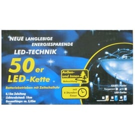 Nipach GmbH 50er LED Lichterkette 4,9m warmweiß Batterie / Timer außen BA11464