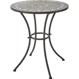 Siena Garden Como Gartentisch Ø 60 x 69,5 cm matt schwarz/dunkelgrau