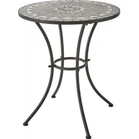 Siena Garden Como Gartentisch Ø 60 x 69,5 cm matt schwarz/dunkelgrau