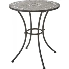 Siena Garden Como Gartentisch Ø 60 x 69,5 cm matt schwarz/dunkelgrau