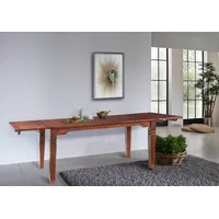 MASSIVMOEBEL24.DE Esstisch mit Ansteckplatten Akazie 200-240/280x100x76 nougat lackiert OXFORD