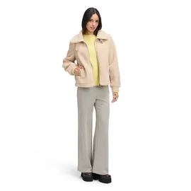 Cartoon Plüschjacke mit Eingrifftaschen in Ivory cream), | Gr.: 38