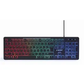 Gembird KBS-UML-01, Kabelgebunden, USB, QWERTY, LED, Schwarz, Maus enthalten - Schwarz