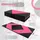 Costway Weichbodenmatte klappbar, Gymnastikmatte Yogamatte Turnmatte Klappmatte Fitnessmatte, 240 x 120 x 5 cm - Schwarz/Rosa