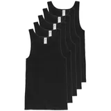 haasis bodywear 5er-Set: Unterhemd in schwarz | Gr.: XXL