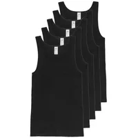 haasis bodywear 5er-Set: Unterhemd in schwarz | Gr.: XXL