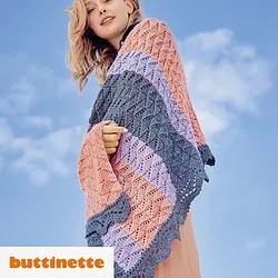 Strickanleitung – Tuch mit Häkelspitze aus Woll Butt Primo Dalida