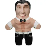 Ferocity Kissen mit eigenem Foto Personalisiertes Lustiges Fotogeschenk mit eigenem Gesicht Bedruckt 45 cm Hoch Body Körper Foto-Kissen zum 18 Geburtstag Junggesellenabschied Motiv Mr Bow Tie [091]