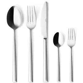 Mulex GmbH Mulex Besteck hochwertiges Cromirage Livorno poliert 18.10 Edelstahl 60tlg. - Silber
