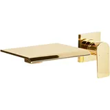 Beliani Aponwao Waschtischarmatur Einhebel Gold