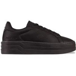 Plateausneaker LOTTO, Gr. 39, schwarz, Synthetik, clean, sportlich, Schuhe, - mit raffinierter Plateausohle im Lagenlook