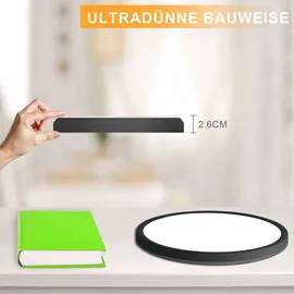 ZMH 3ER Deckenlampe 24W rund schwarz