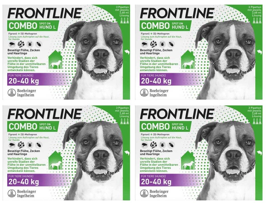 Frontline Combo Hund L (20-40 kg) gegen Zecken, Flöhe