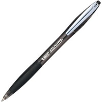 Bic Kugelschreiber Atlantis Soft, 9021332, schwarz-transparent, Schreibfarbe schwarz