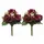 2474U Kunstblumenstrauß Rosalie - Rot/Weiß/Grün