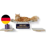 Kletterwand Katzen Hängematte Inkl. 2X Katzentreppe Wand & Befestigungsmaterial