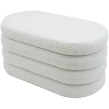 Rebecca Mobili Pouf Polyester 38 x 76 x 38 cm Weiß