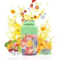 Smoothie Maker to go 1200ml Personal Blender Smoothie Makers,Elektrischer Fresh Juice Mixer Flasche Tragbarer Mixer für Smoothies und Shakes,USB Wiederaufladbarer 3000mAh Shake Mixer (Grün)
