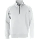 New Wave Rundhalspullover Classic Half Zip Weiß XS