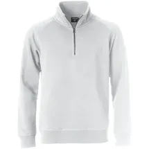 New Wave Rundhalspullover Classic Half Zip Weiß XS