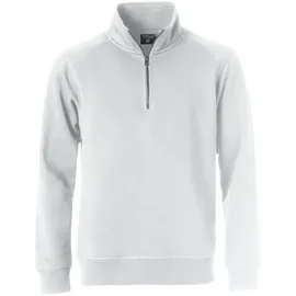 New Wave Rundhalspullover Classic Half Zip Weiß XS