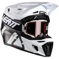 Leatt 9.5 V26 Motocrosshelm - Carbon/Schwarz/Weiß - L