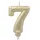 Papstar Zahlenkerze mit Halter 7 cm 12 St. Gold