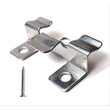 Packung mit 100 Befestigungsklammern für Terrassendielen aus Verbundwerkstoff mit Edelstahlschrauben (Höhe 1 cm)