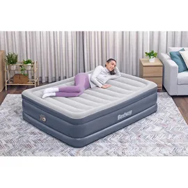 BESTWAY Luftbett mit integrierter Elektropumpe Double XL/Hi 203 x 152 x 51 cm