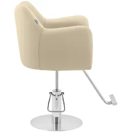 Physa Physa, Friseurstuhl mit Fußstütze höhenverstellbar Barber-Stuhl 200 kg Tilbury Beige