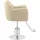 Physa Physa, Friseurstuhl mit Fußstütze höhenverstellbar Barber-Stuhl 200 kg Tilbury Beige