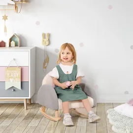 Homcom Kindersofa Grau 50 x 45 x 50 cm Eukalyptusholz