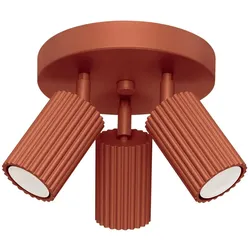 Deckenstrahler Karbon rot 3-flammig GU10 Rondell