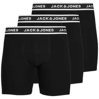 JACK & JONES JACSOLID BOXER BRIEFS schwarz 4XL 3er Pack