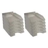 Exacompta 12327D 10er Pack Premium Briefablage Ecotray Office - Transparent grau