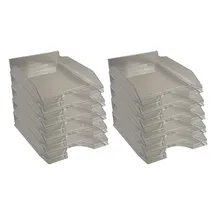 Exacompta 12327D 10er Pack Premium Briefablage Ecotray Office - Transparent grau
