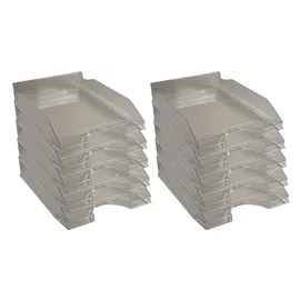 Exacompta 12327D 10er Pack Premium Briefablage Ecotray Office - Transparent grau