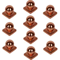 Baumarktplus 10x Pfostenkappe Kupfer - verzinkt - Pyramide - Kugel... Abdeckkappe Edelstahl -
