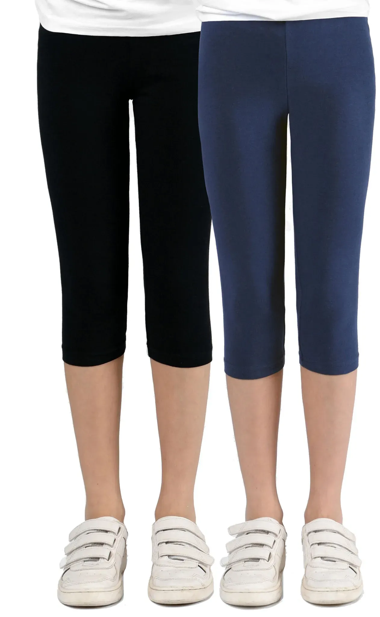 Leggings STACCATO, Mädchen, Gr. 140, Normalgrößen, bunt, Oberstoff: 95% Baumwolle, 5% Elasthan., unifarben, Basic, normal, Hosen Leggings, Doppelpack