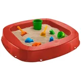 Buri - Premium Sandkasten Aus Kunststoff In Verschiedenen Farben 150 X 150 X 20 Cm - Rot