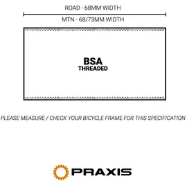 Praxis bsa shimano Lagerschalen - Black - 68/73 mm