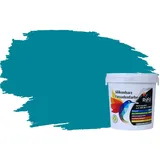RyFo Colors Fassadenfarbe Silikonharz Fassadenfarbe Opal 1l, 1 L ca. 6 m2, Wasserabweisend, diffusionsfähig, schützt vor Schmutz, Algen, Pilzen blau