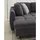 luma-home Ecksofa Schlafcouch L-Garnitur Bettkasten Ottomane links, Mikrofaser Anthrazit, - Dunkelgrau/Grau